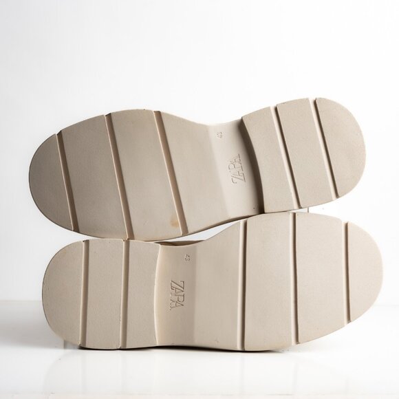 Zara Mens Quilted Boots Ski Snow Off White EU 43 US 10 Track Sole 2033/320 NWT - Picture 6 of 11